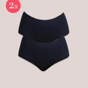 2x High Fit, Taillen Slip, Farbe Black