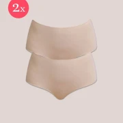 2x High Fit, Taillen Slip, Farbe Fumee