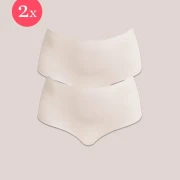 2x High Fit, Taillen Slip, Farbe Sunkiss