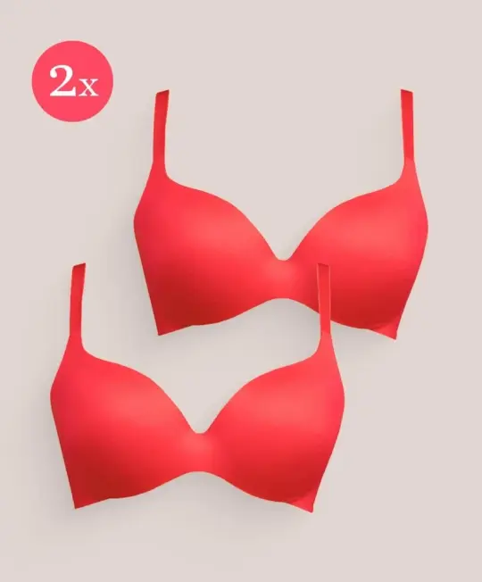 2x Royal Fit T-Shirt BH, Farbe Scarlet Red