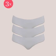 3x Shorty Fit klassisch, Farbe Cool Grey