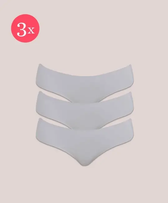 3x Shorty Fit klassisch, Farbe Cool Grey