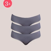 3x Shorty Fit klassisch, Farbe Glacier Grey