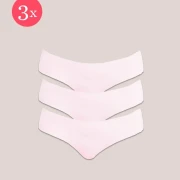 3x Shorty Fit klassisch, Farbe Peach Pink