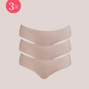 3x Shorty Miracle nachhaltig, Farbe Nude