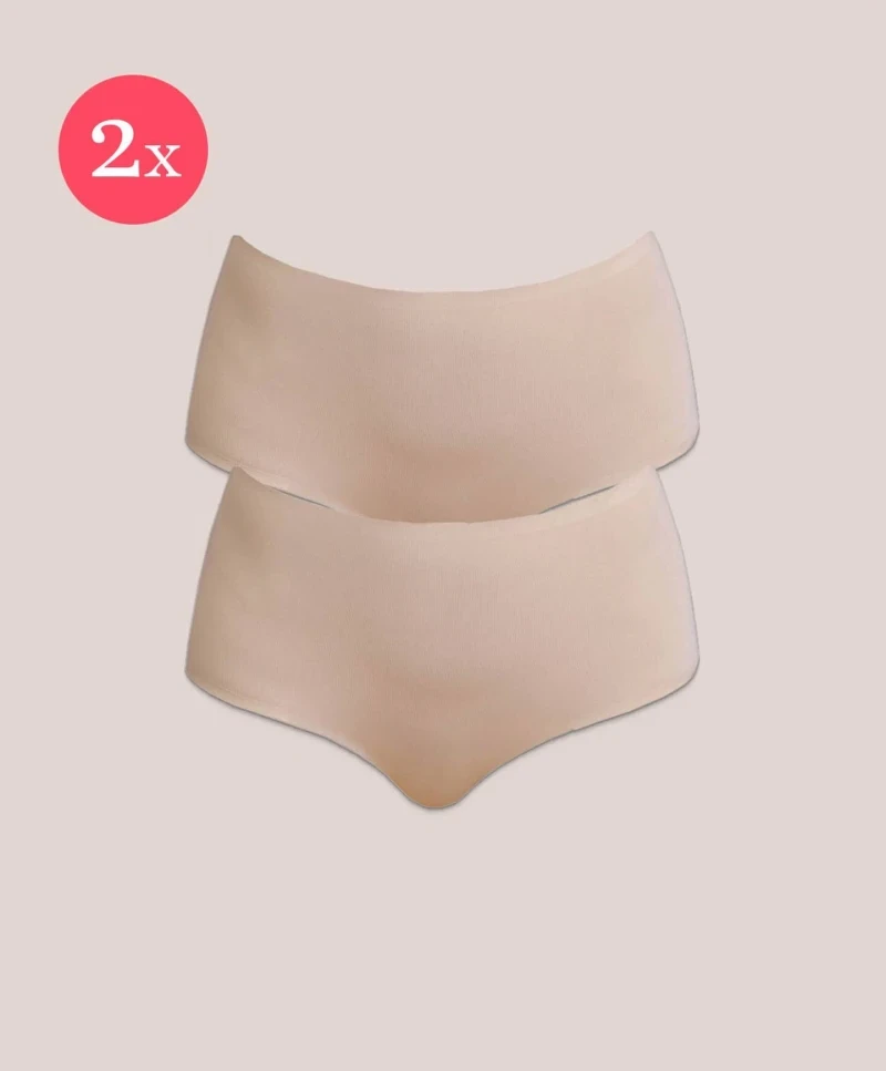 2x High Fit, Taillen Slip, Farbe Fumee