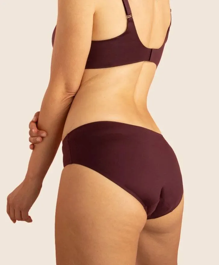 3x Shorty Fit klassisch, Farbe Bordeaux