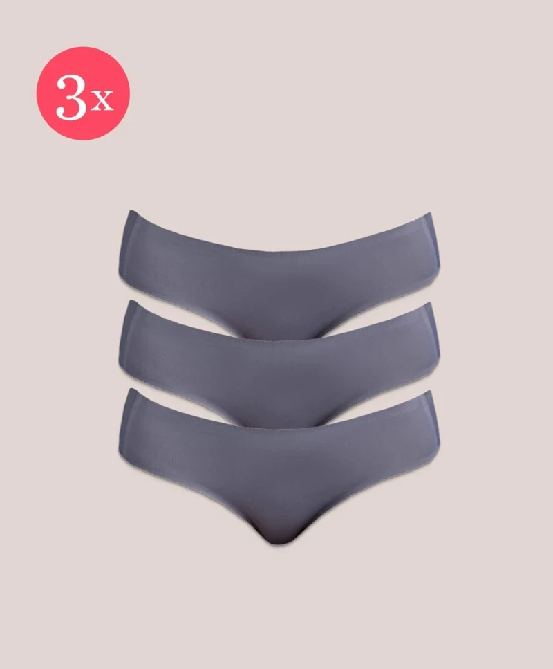 3x Shorty Fit klassisch, Farbe Glacier Grey