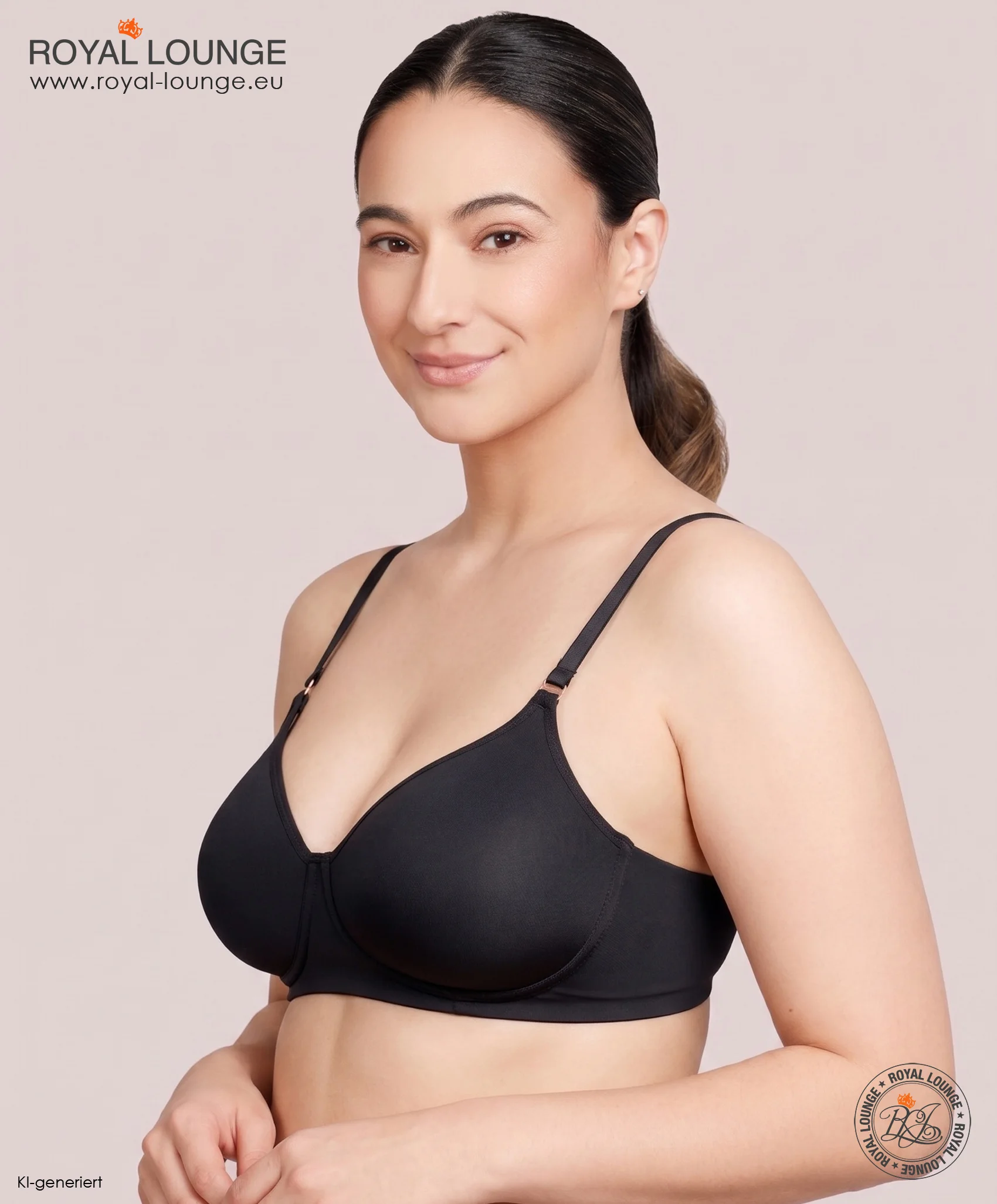 Royal Donna T-Shirt-BH, Farbe black