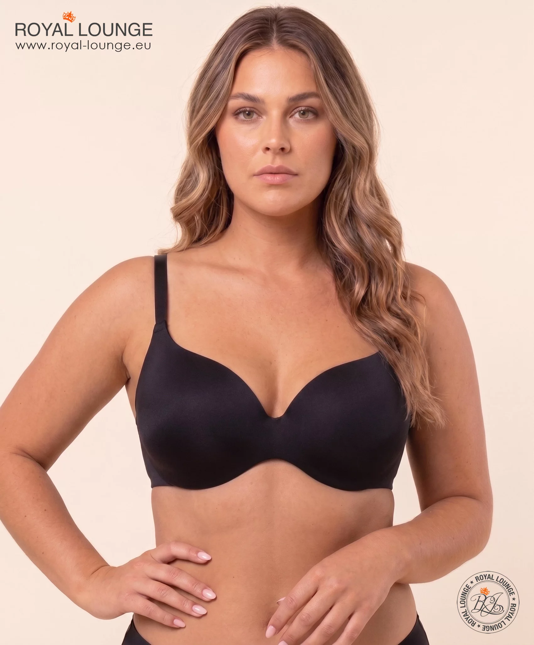 Royal Fit T-Shirt-BH, Farbe Black