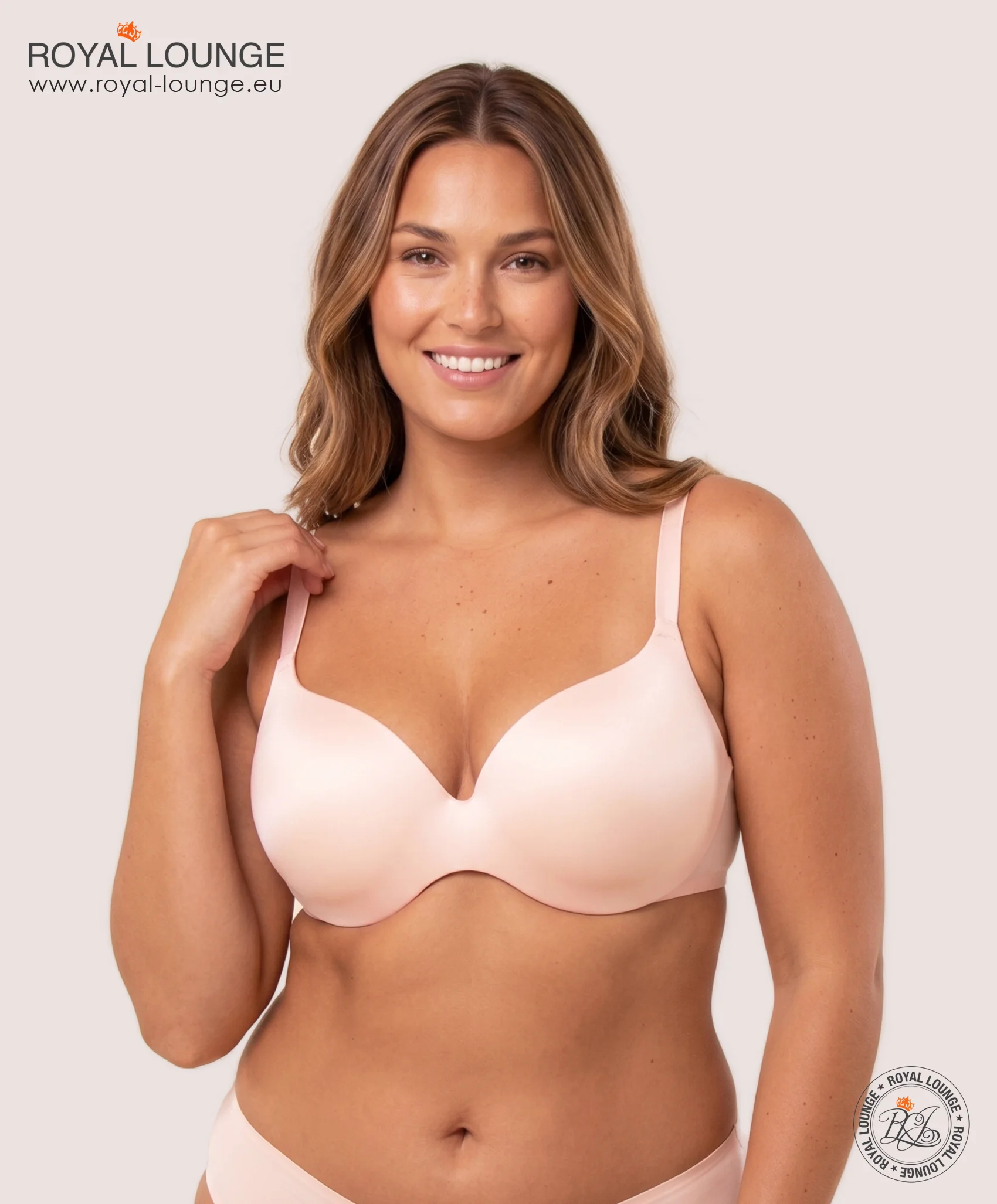 Royal Fit T-Shirt-BH, Farbe Peach Pink