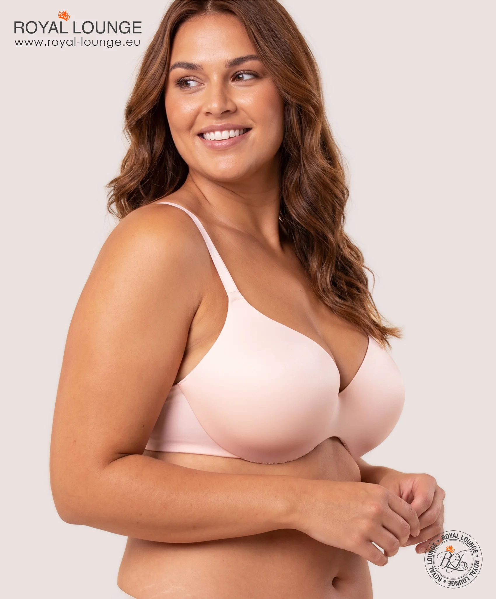 Royal Fit T-Shirt-BH, Farbe Peach Pink
